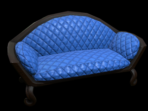 vintage sofa 6 texture options Modello 3D