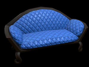 vintage sofa 6 texture options 3D Model