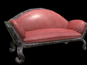 vintage sofa 6 texture options Modello 3D