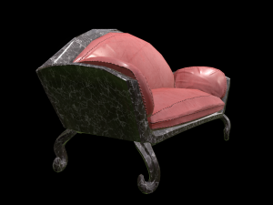 vintage sofa 6 texture options Modello 3D