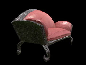 vintage sofa 6 texture options 3D Model