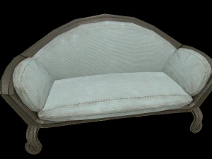 vintage sofa 6 texture options 3D Model