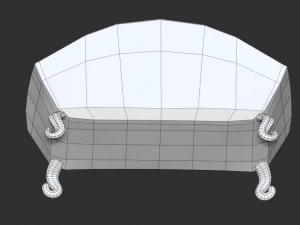 vintage sofa 6 texture options 3D Model