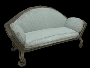 vintage sofa 6 texture options 3D Model