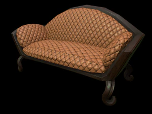vintage sofa 6 texture options 3D Model