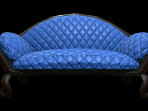 vintage sofa 6 texture options Modello 3D