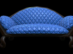 vintage sofa 6 texture options 3D Model