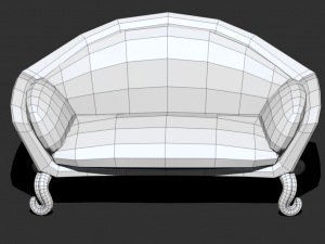 vintage sofa 6 texture options Modello 3D