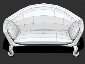 vintage sofa 6 texture options 3D Model