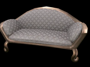vintage sofa 6 texture options 3D Model