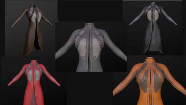 raincoat steampunk low poly 5 texture options Modello 3D .c4d .max .obj .3ds .fbx .stl .blend 
