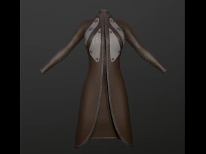 raincoat steampunk low poly 5 texture options 3D Model