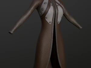 raincoat steampunk low poly 5 texture options 3D Model