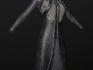 raincoat steampunk low poly 5 texture options 3D Model