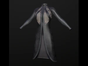 raincoat steampunk low poly 5 texture options 3D Model
