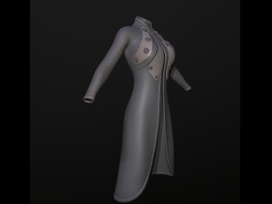 raincoat steampunk low poly 5 texture options Modello 3D
