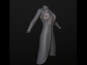 raincoat steampunk low poly 5 texture options 3D Model