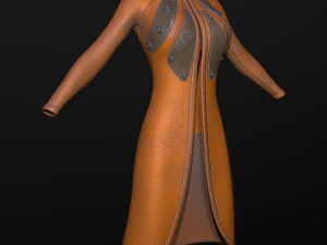 raincoat steampunk low poly 5 texture options 3D Model
