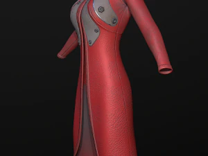 raincoat steampunk low poly 5 texture options 3D Model