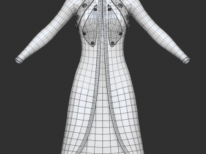 raincoat steampunk low poly 5 texture options Modello 3D