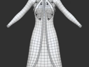 raincoat steampunk low poly 5 texture options 3D Model