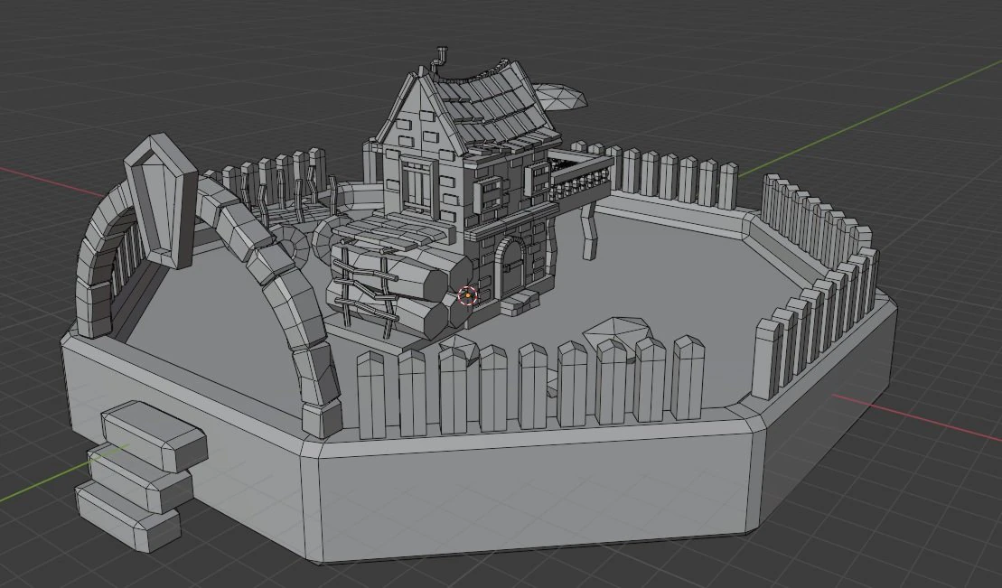 stylized house 3D Model .c4d .max .obj .3ds .fbx .stl .blend 