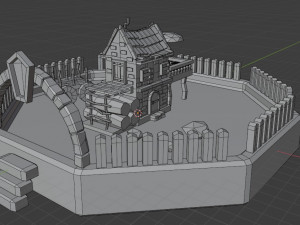stylized house Modello 3D
