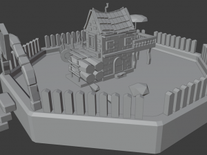 stylized house Modello 3D