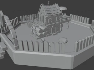 stylized house 3D Model