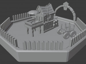 stylized house Modello 3D