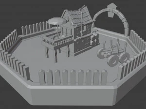 stylized house 3D Model