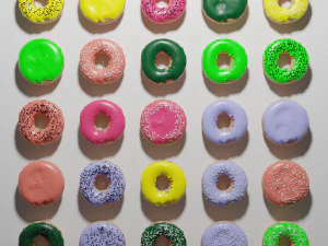 35 koleksi donat Model 3D