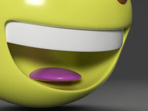 grinning face emoji 3D Model