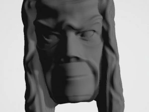 custom attitude era kane masked head for different scaled action figure head with peg hole 3D Print Model