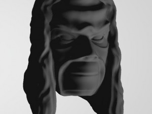 custom attitude era kane masked head for different scaled action figure head with peg hole Modello di stampa 3D