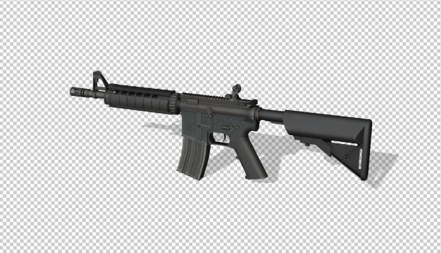 m4a1 assault rifle Model 3D .c4d .max .obj .3ds .fbx .stl .blend 
