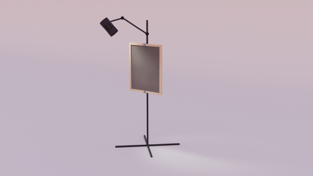 Art easel floor lamp 3D 模型 .c4d .max .obj .3ds .fbx .stl .blend 