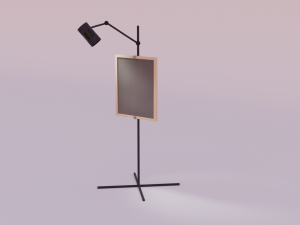 Art easel floor lamp Modelo 3D