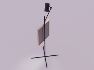 Art easel floor lamp 3D 模型