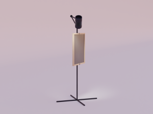 Art easel floor lamp 3D 模型