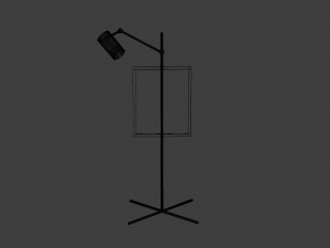 Art easel floor lamp 3D 模型