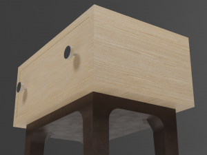 Abbey small nightstand 3D-Modell