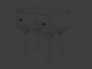 Abbey small nightstand 3D-Modell