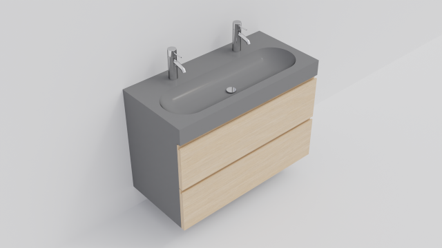 Godmorgon double vanity - 2 drawers 3Dモデル .c4d .max .obj .3ds .fbx .stl .blend 