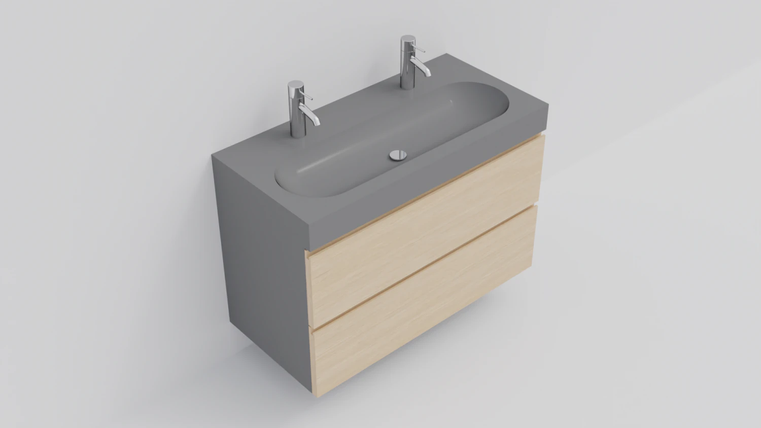 Godmorgon double vanity - 2 drawers 3D Model .c4d .max .obj .3ds .fbx .stl .blend