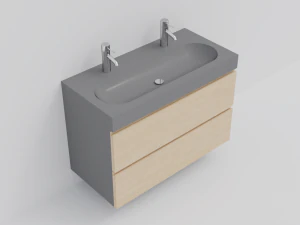 Godmorgon double vanity - 2 drawers 3D Model