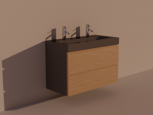 Godmorgon double vanity - 2 drawers 3Dモデル