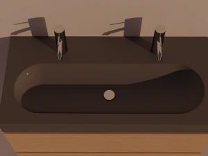 Godmorgon double vanity - 2 drawers 3D Model