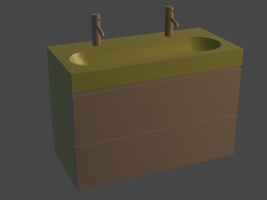Godmorgon double vanity - 2 drawers 3Dモデル