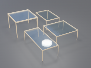 1966 dining table collection 3D 模型